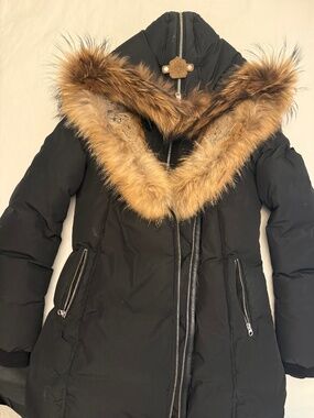 Mackage Montreal Black Down Fur Parka | Full Fur Lined Hood | Luxury Winter Coat